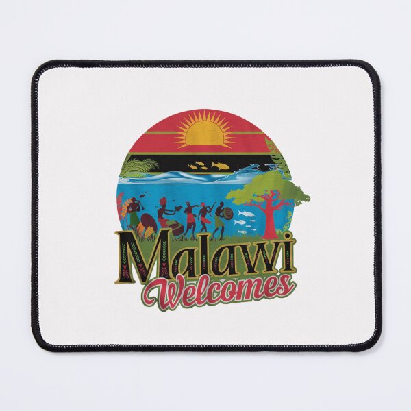 Item preview, Malawi Welcomes Flag Map Lake Malawi, cichlid fish, designed and sold by AnimalsDH305.