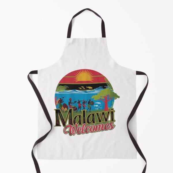 Item preview, Malawi Welcomes Flag Map Lake Malawi, cichlid fish, designed and sold by AnimalsDH305.