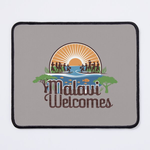 Item preview, Malawi Welcomes Flag Map Lake Malawi, cichlid fish, designed and sold by AnimalsDH305.