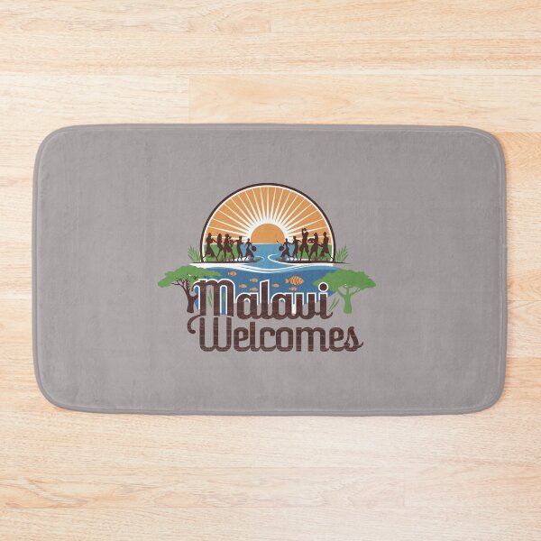 Item preview, Malawi Welcomes Flag Map Lake Malawi, cichlid fish, designed and sold by AnimalsDH305.