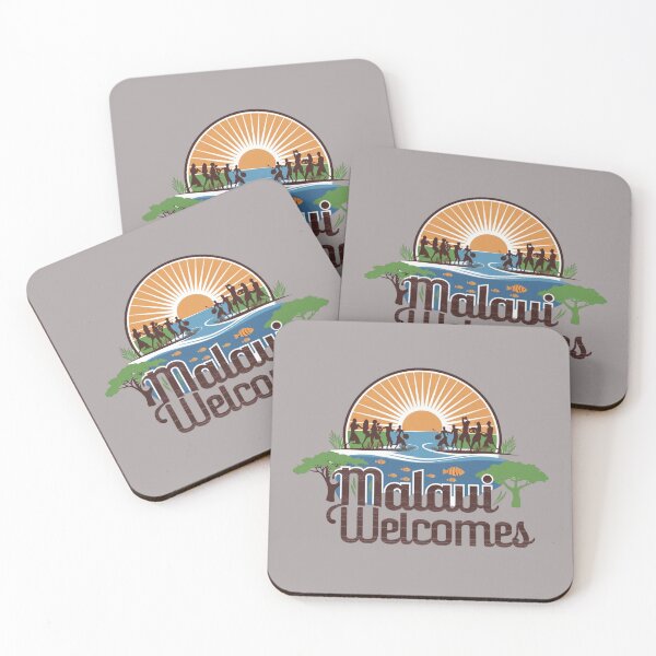 Item preview, Malawi Welcomes Flag Map Lake Malawi, cichlid fish, designed and sold by AnimalsDH305.