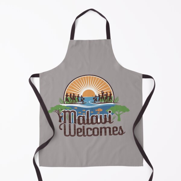 Item preview, Malawi Welcomes Flag Map Lake Malawi, cichlid fish, designed and sold by AnimalsDH305.