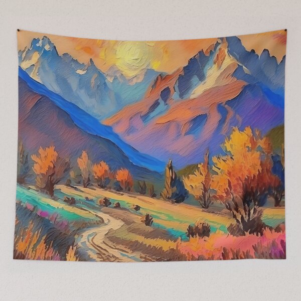 Item preview, Vintage Impressionist Landscape: Mountain Path in Late Summer | Impressionism | Landscape Artwork designed and sold by UnhingedBird.
