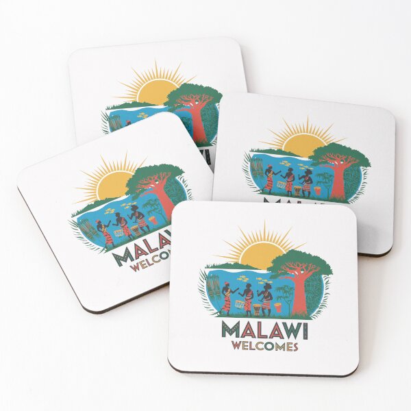 Item preview, Malawi Welcomes Flag Map Lake Malawi, cichlid fish, designed and sold by AnimalsDH305.
