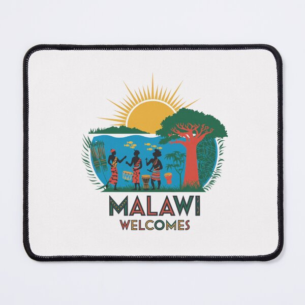 Item preview, Malawi Welcomes Flag Map Lake Malawi, cichlid fish, designed and sold by AnimalsDH305.