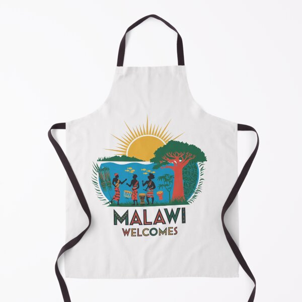Item preview, Malawi Welcomes Flag Map Lake Malawi, cichlid fish, designed and sold by AnimalsDH305.