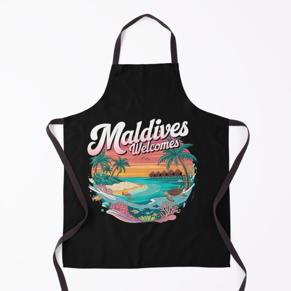 Item preview, Maldives Welcomes Flag Map Atolls, turquoise water designed and sold by AnimalsDH305.