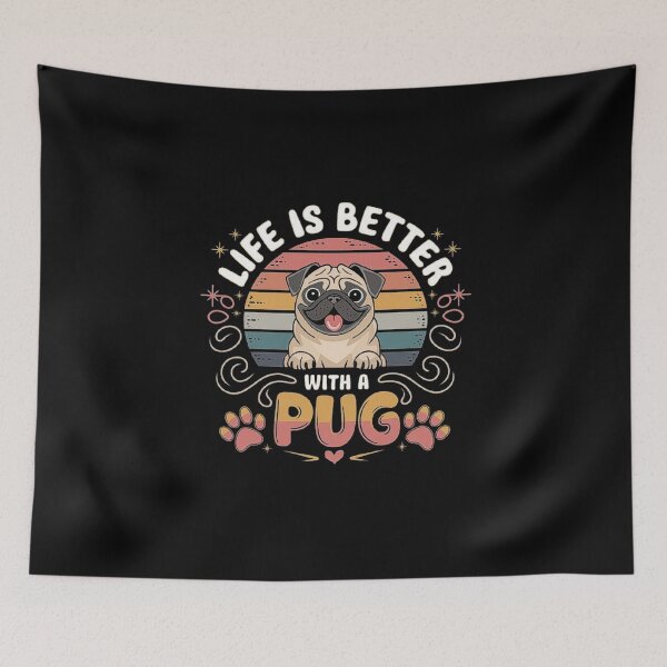 Item preview, Cute Pug Design for Dog Lovers - Life is Better with a Pug designed and sold by love3617.