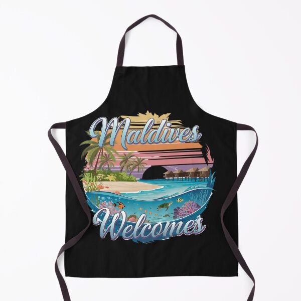 Item preview, Maldives Welcomes Flag Map Atolls, turquoise water designed and sold by AnimalsDH305.