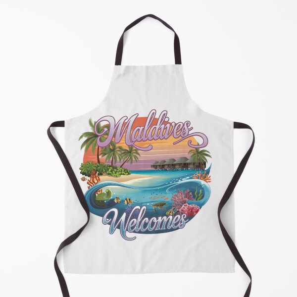 Item preview, Maldives Welcomes Flag Map Atolls, turquoise water designed and sold by AnimalsDH305.