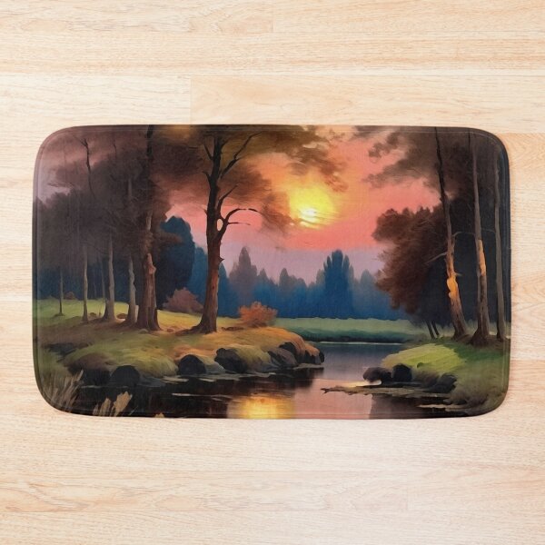 Item preview, Vintage Impressionist Landscape: Forest Lake in Spring | Impressionism | Landscape Artwork designed and sold by UnhingedBird.