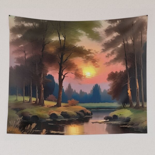 Item preview, Vintage Impressionist Landscape: Forest Lake in Spring | Impressionism | Landscape Artwork designed and sold by UnhingedBird.