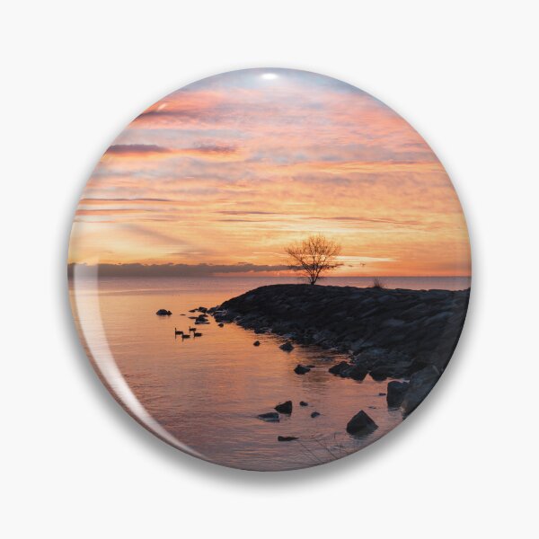 Item preview, Calm Peninsular Sunrise with Bare Branch Trees designed and sold by Georgia Mizuleva.