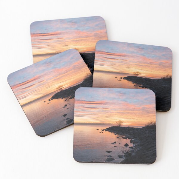 Item preview, Calm Peninsular Sunrise with Bare Branch Trees designed and sold by Georgia Mizuleva.