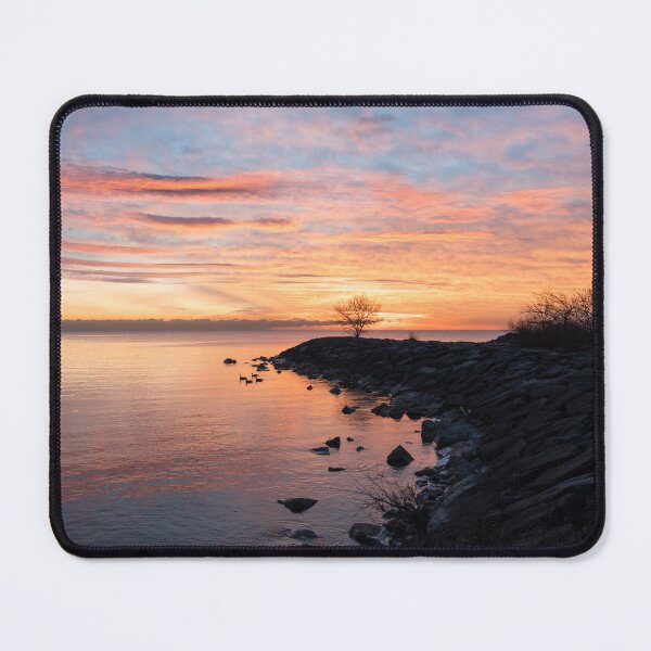 Item preview, Calm Peninsular Sunrise with Bare Branch Trees designed and sold by Georgia Mizuleva.