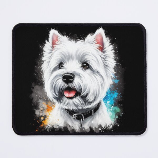 Item preview, Cute Colorful White West Highland Terrier Westie Watercolor Portrait designed and sold by MaedK.