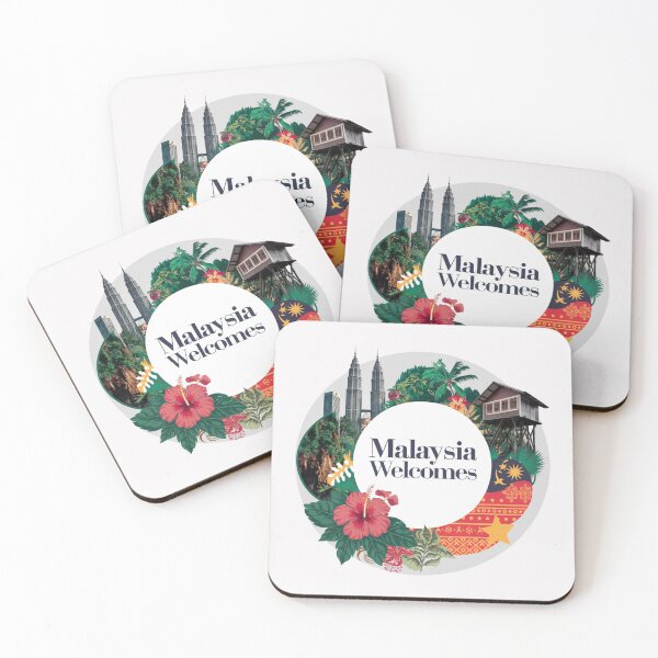 Item preview, Malaysia Welcomes Flag Map Kuala Lumpur, towers , Penang designed and sold by AnimalsDH305.