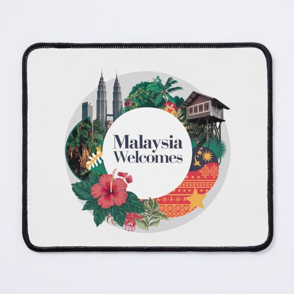 Item preview, Malaysia Welcomes Flag Map Kuala Lumpur, towers , Penang designed and sold by AnimalsDH305.