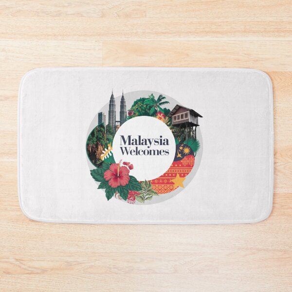 Item preview, Malaysia Welcomes Flag Map Kuala Lumpur, towers , Penang designed and sold by AnimalsDH305.