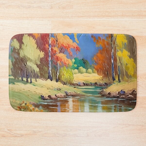 Item preview, Vintage Impressionist Landscape: Forest River in Late Summer | Impressionism | Landscape Artwork designed and sold by UnhingedBird.