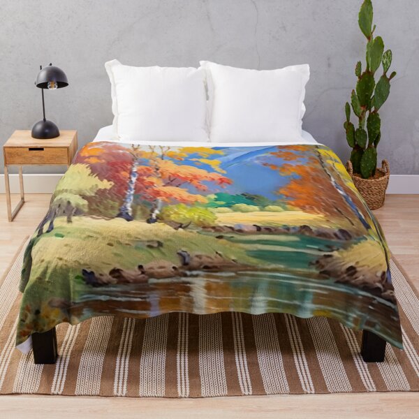 Item preview, Vintage Impressionist Landscape: Forest River in Late Summer | Impressionism | Landscape Artwork designed and sold by UnhingedBird.
