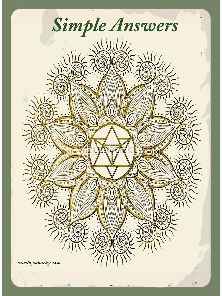 Thumbnail 3 of 3, Sticker, Simple anwers card design designed and sold by bywhacky.