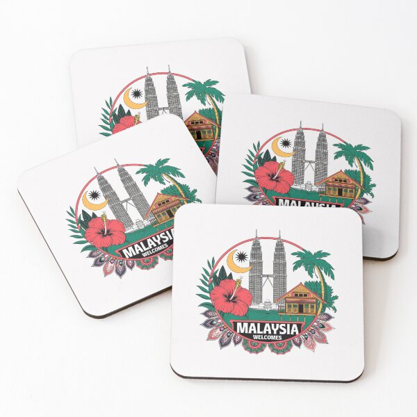Item preview, Malaysia Welcomes Flag Map Kuala Lumpur, towers , Penang designed and sold by AnimalsDH305.