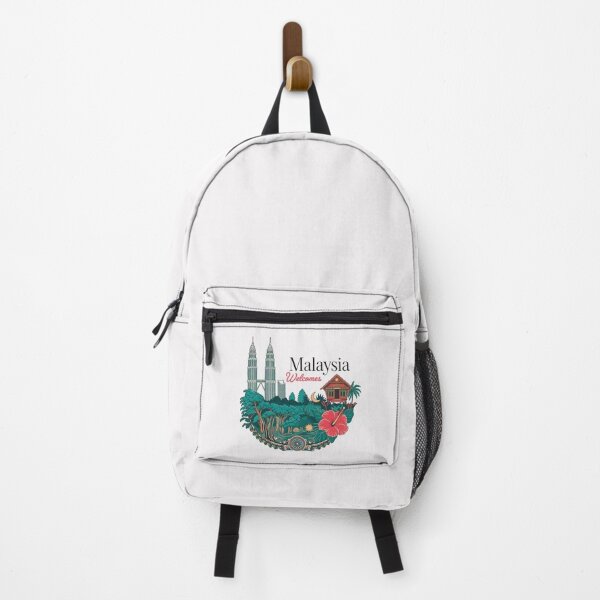Item preview, Malaysia Welcomes Flag Map Kuala Lumpur, towers , Penang designed and sold by AnimalsDH305.