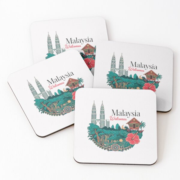 Item preview, Malaysia Welcomes Flag Map Kuala Lumpur, towers , Penang designed and sold by AnimalsDH305.