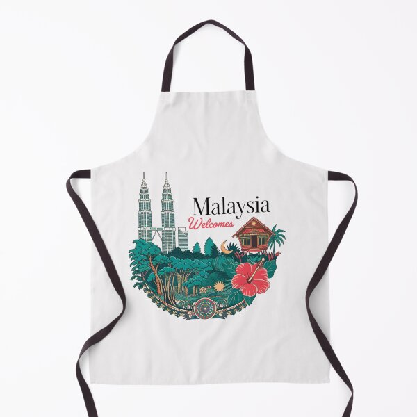 Item preview, Malaysia Welcomes Flag Map Kuala Lumpur, towers , Penang designed and sold by AnimalsDH305.