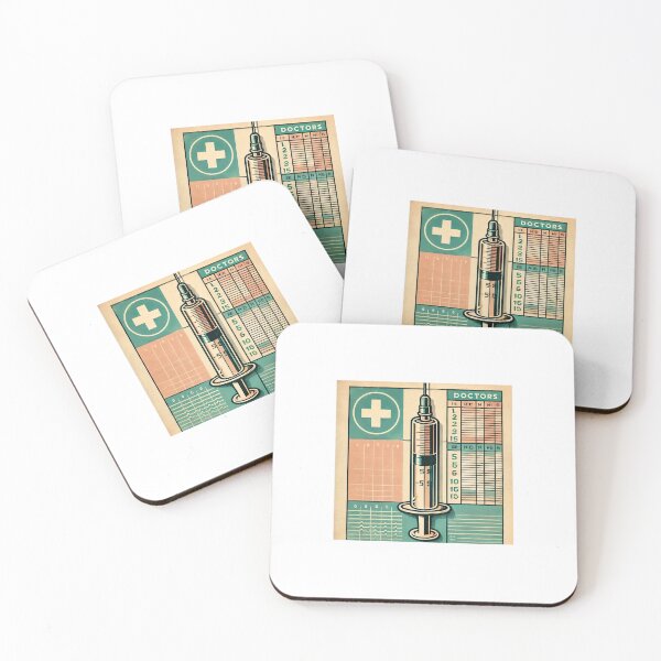 Item preview, Retro Medical Chart with Syringe and ECG designed and sold by carries-anatomy.