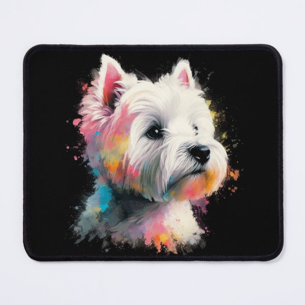 Item preview, Cute Colorful White West Highland Terrier Westie Watercolor Portrait designed and sold by MaedK.