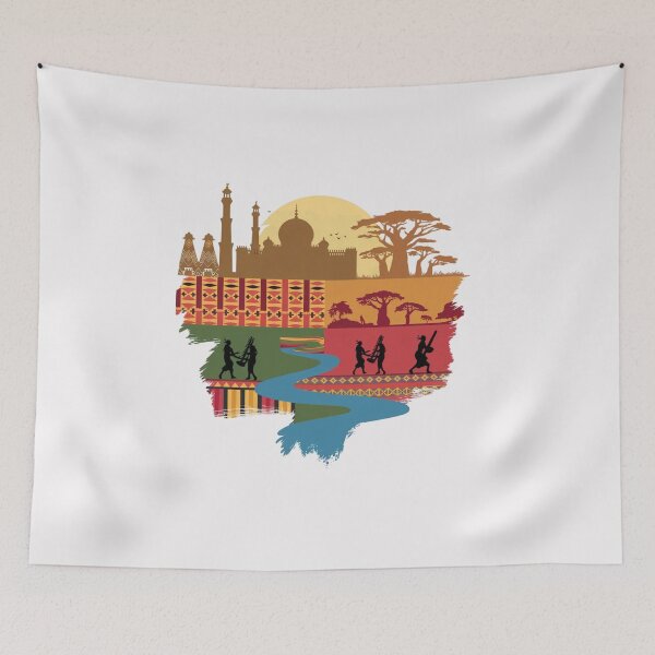 Item preview, Mali Welcomes Flag Map Timbuktu, Bamako, Niger River designed and sold by AnimalsDH305.
