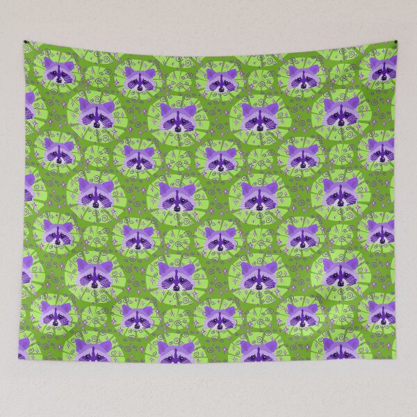 Item preview, racoon_purple and green designed and sold by NeonEye-Designs.