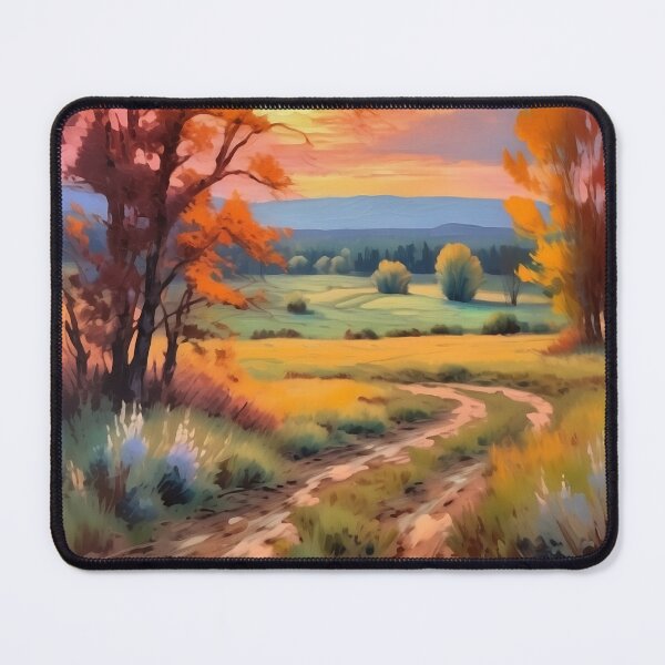 Item preview, Vintage Impressionist Landscape: Countryside Path in Late Summer Sunset | Impressionism | Landscape Artwork designed and sold by UnhingedBird.