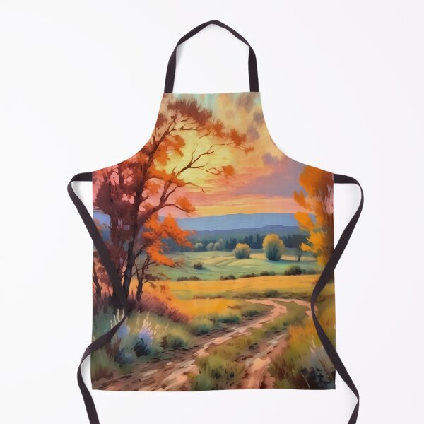 Item preview, Vintage Impressionist Landscape: Countryside Path in Late Summer Sunset | Impressionism | Landscape Artwork designed and sold by UnhingedBird.