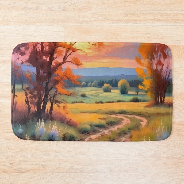 Item preview, Vintage Impressionist Landscape: Countryside Path in Late Summer Sunset | Impressionism | Landscape Artwork designed and sold by UnhingedBird.