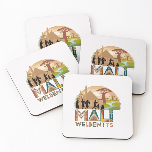 Item preview, Mali Welcomes Flag Map Timbuktu, Bamako, Niger River designed and sold by AnimalsDH305.