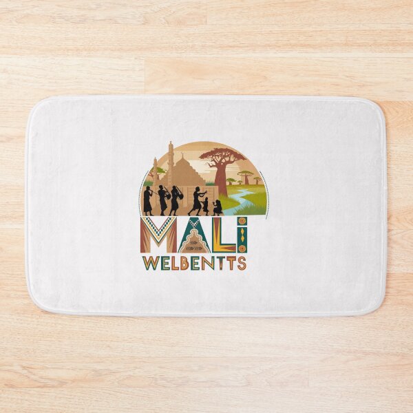 Item preview, Mali Welcomes Flag Map Timbuktu, Bamako, Niger River designed and sold by AnimalsDH305.