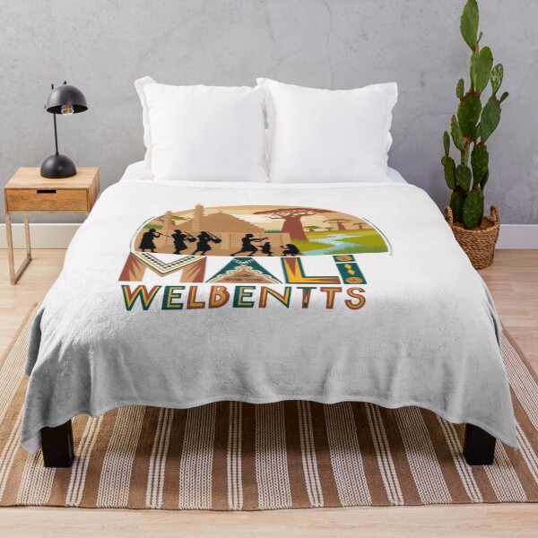 Item preview, Mali Welcomes Flag Map Timbuktu, Bamako, Niger River designed and sold by AnimalsDH305.