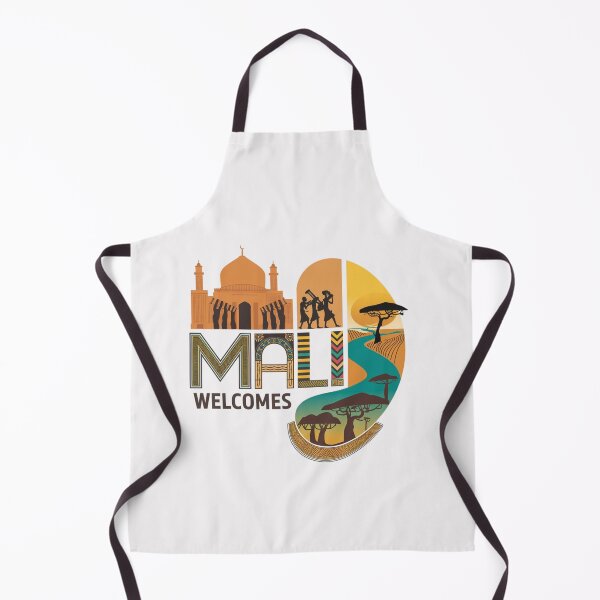 Item preview, Mali Welcomes Flag Map Timbuktu, Bamako, Niger River designed and sold by AnimalsDH305.