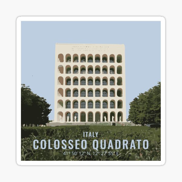 Item preview, Modern Marvel: Colosseo Quadrato Illustration in Rome designed and sold by Mundivagant Designs.