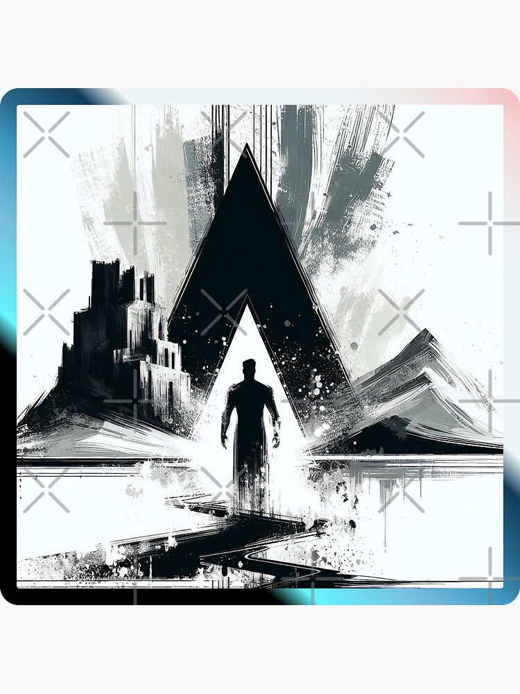 Thumbnail 3 von 3, Sticker, UFO Dreieck designt und verkauft von Kobeko.