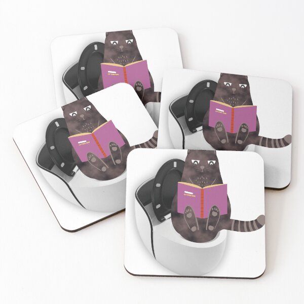 Item preview, Cat is study in bathroom designed and sold by Artist300DPI.
