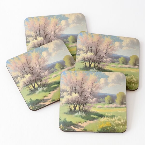 Item preview, Vintage Impressionist Landscape: Meadow Path in Spring | Impressionism | Landscape Artwork designed and sold by UnhingedBird.