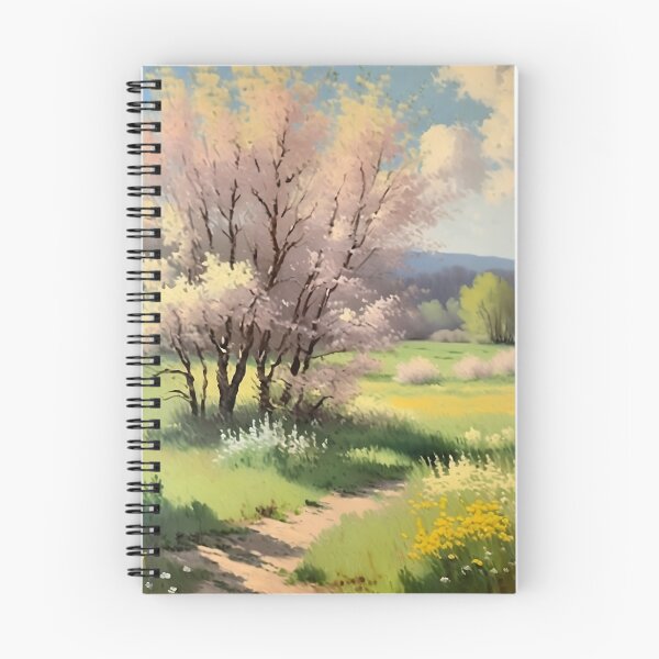 Item preview, Vintage Impressionist Landscape: Meadow Path in Spring | Impressionism | Landscape Artwork designed and sold by UnhingedBird.