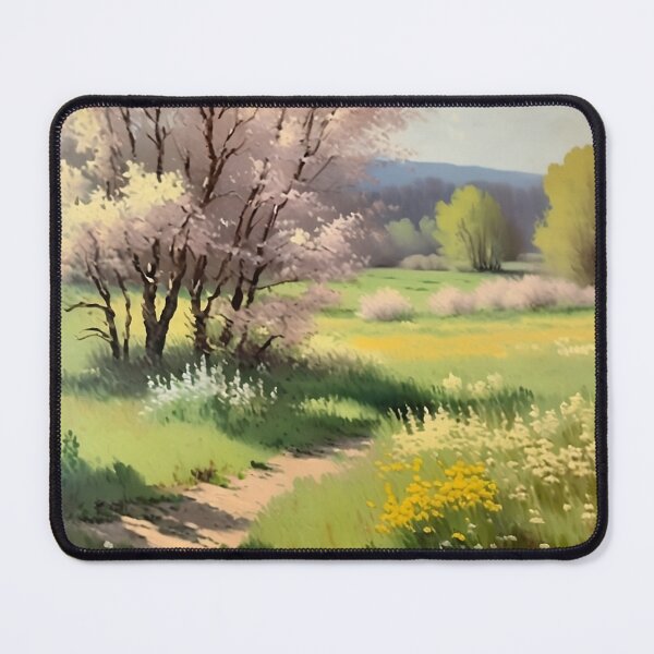 Item preview, Vintage Impressionist Landscape: Meadow Path in Spring | Impressionism | Landscape Artwork designed and sold by UnhingedBird.