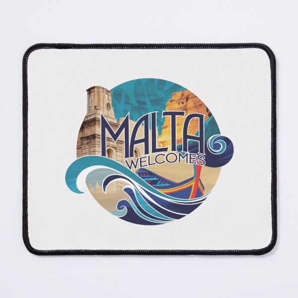 Item preview, Malta Welcomes Flag Map Valletta, Gozo, Comino, Mdina designed and sold by AnimalsDH305.