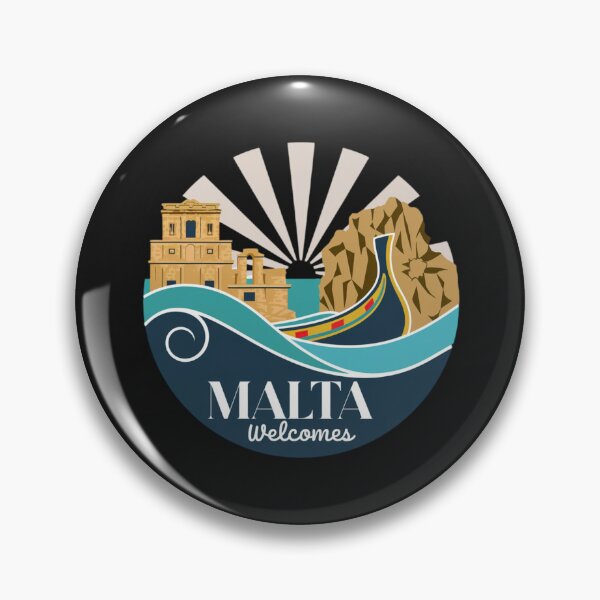 Item preview,  Malta Welcomes Flag Map Valletta, Gozo, Comino, Mdina designed and sold by AnimalsDH305.