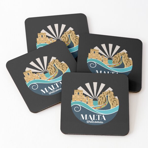 Item preview,  Malta Welcomes Flag Map Valletta, Gozo, Comino, Mdina designed and sold by AnimalsDH305.
